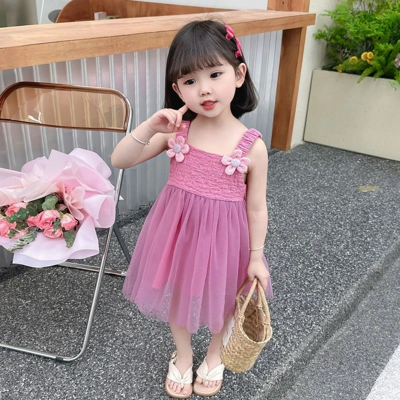 YeeHoO英氏【断码】女童连衣裙夏季2025新款甜美洋气儿童女宝宝吊