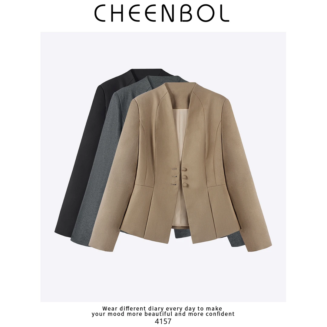 4157西装女春秋新款小西服英伦风小众时尚休闲高定气质小个子外套