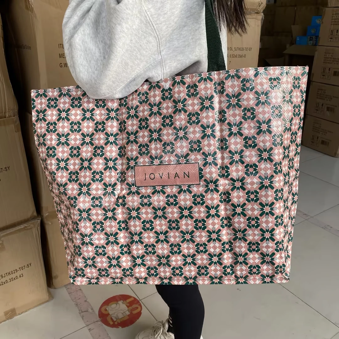 大号2个！大容量编织购物袋买菜包单肩小清新韩版碎花单肩包简约