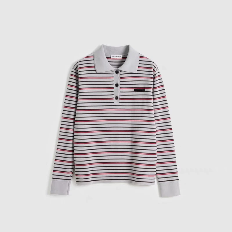 【新品】SHORT SENTENCE 短句 25春设计师款条纹POLO衫miu系穿搭女