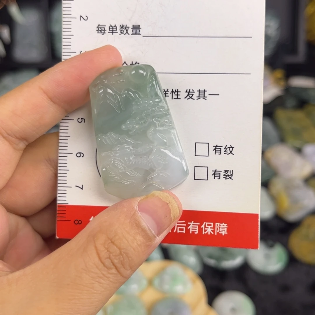 翡翠未镶嵌吊坠(赠链)17