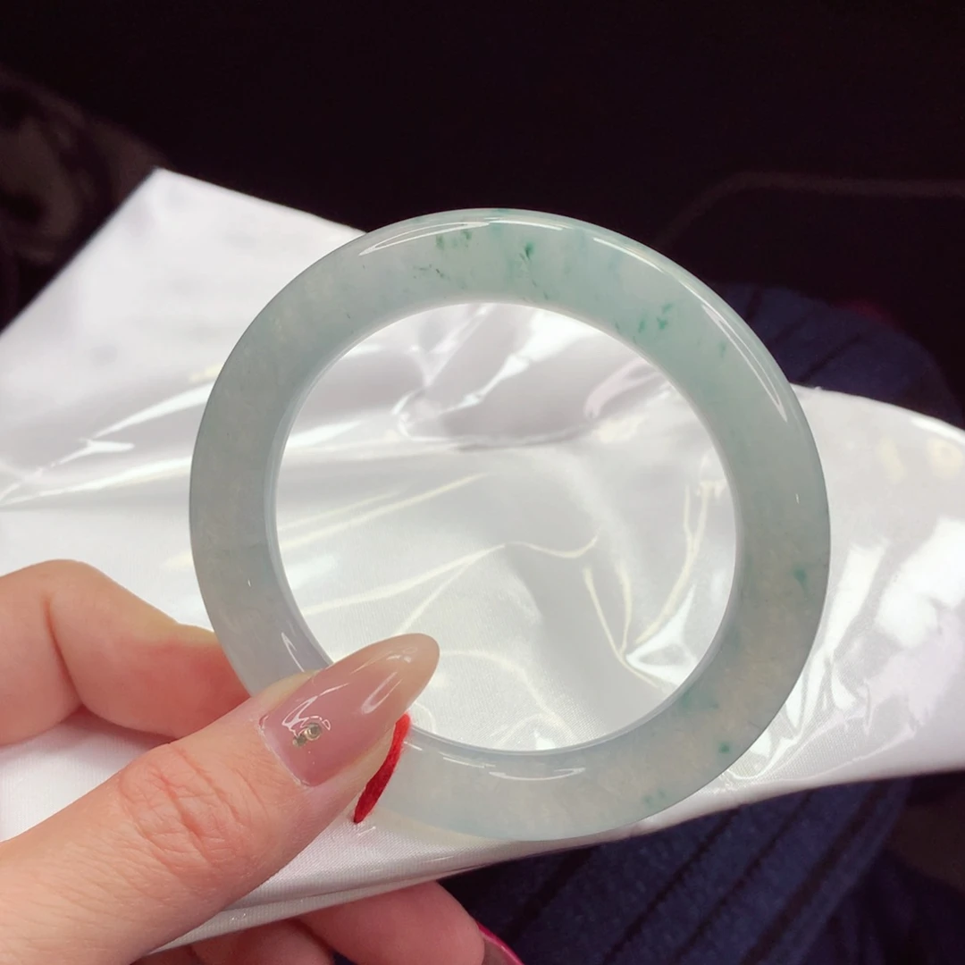 未镶嵌手镯翡翠9919烟雨蒙蒙 冰透 完美