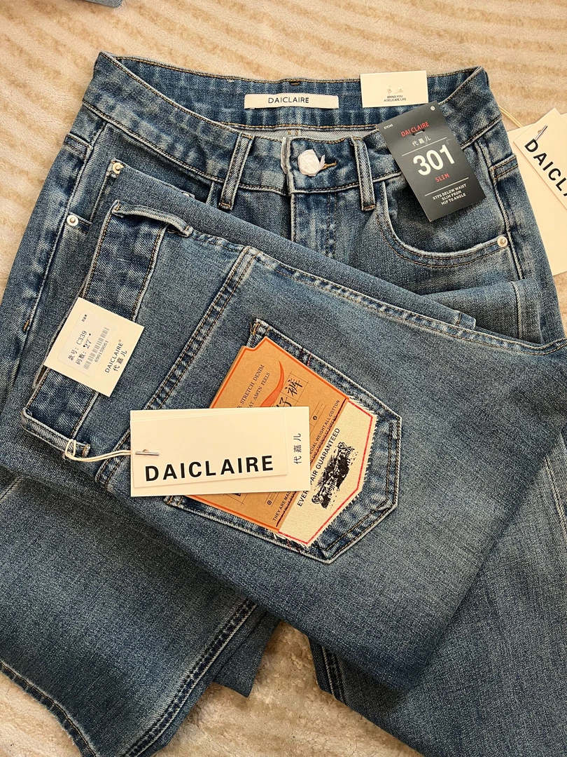 秋秋【39】代C3MWMA 黑标301系列四面弹窄版直筒牛仔裤~