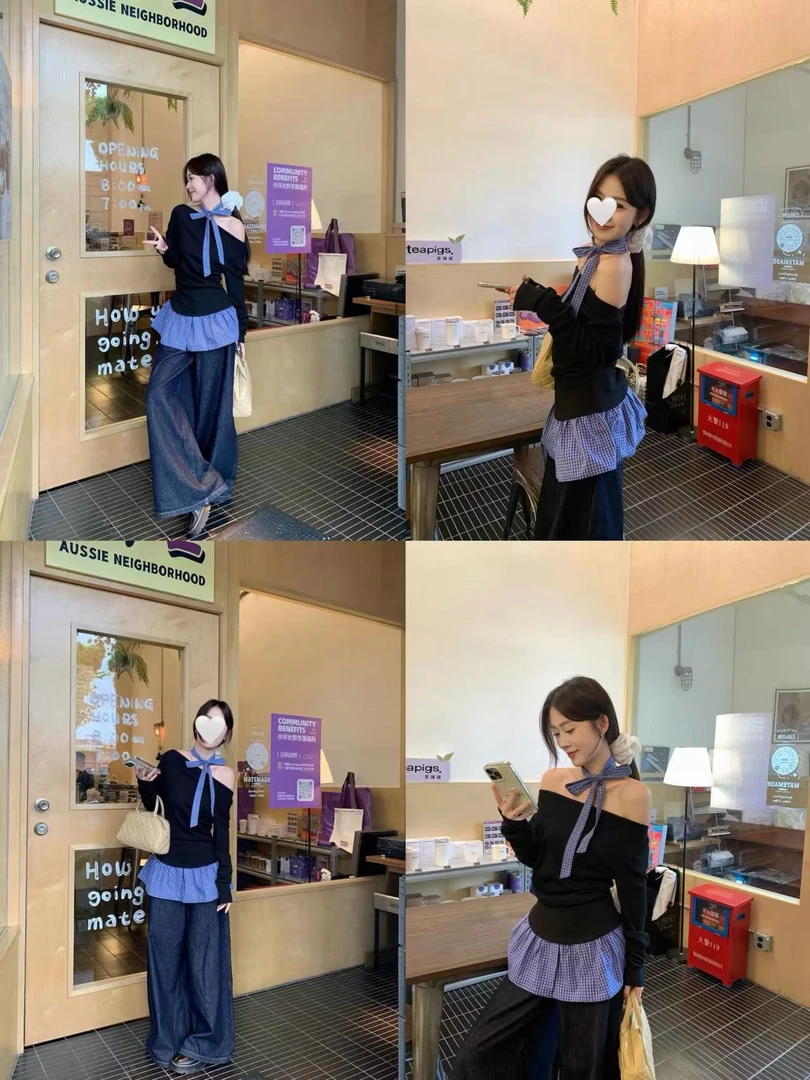 秀智学姐  飘带上衣#Y970