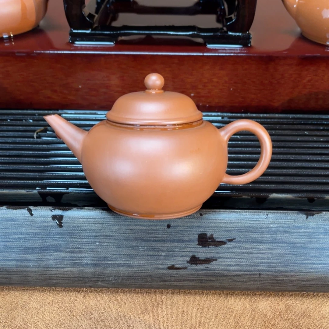 紫砂茶壶高端150cc生砂朱泥水平
