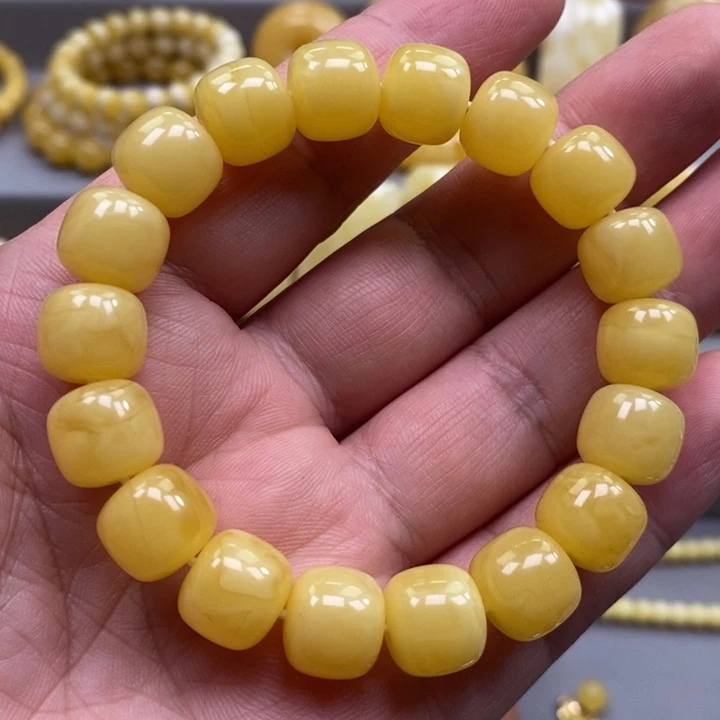 琥珀未镶嵌手链手