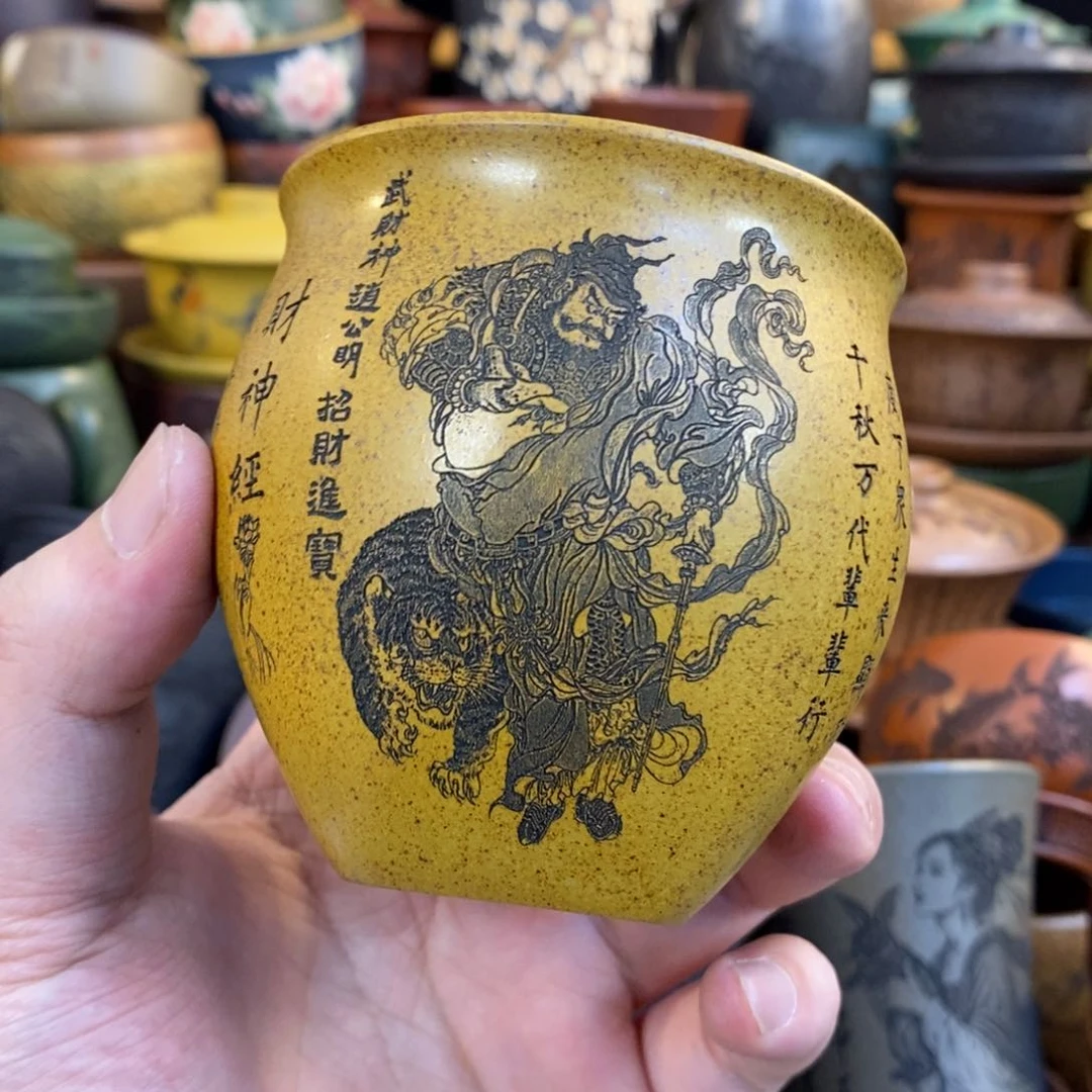 紫砂杯子宜兴全手工紫砂杯