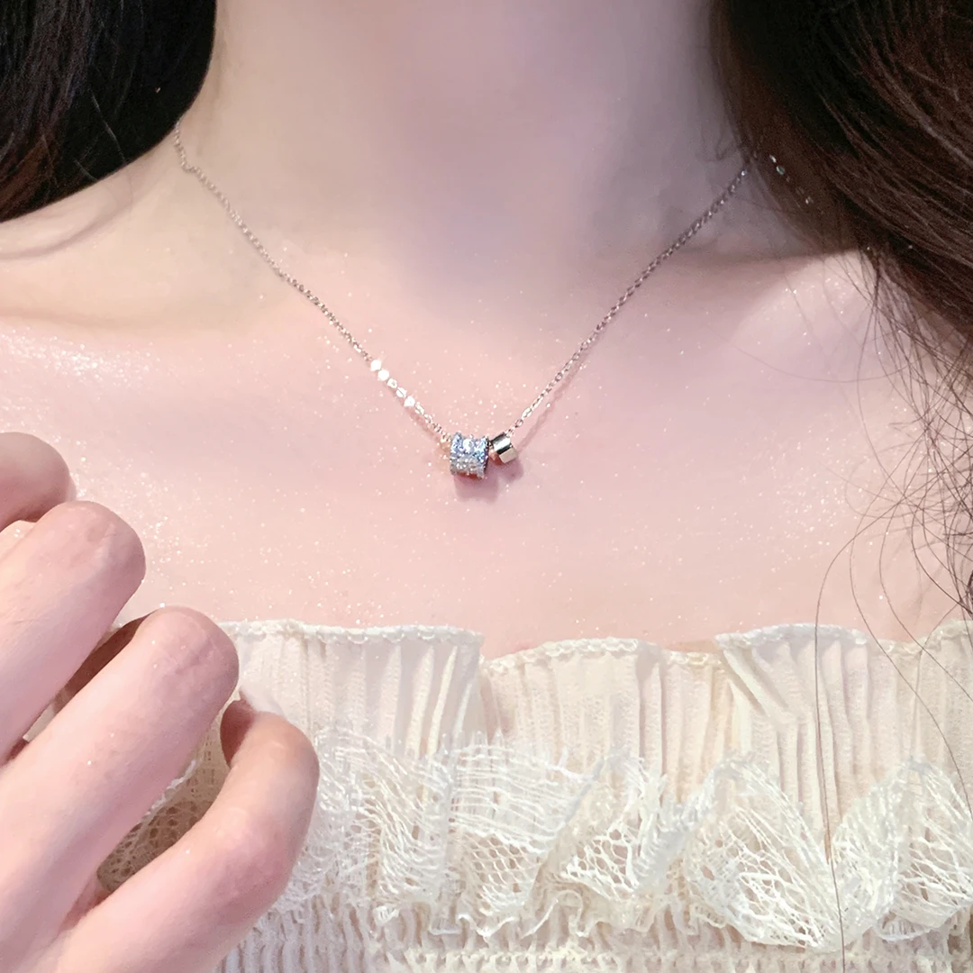 坠链均925银锆石 小蛮腰项链女款2025新款新年送女友送闺蜜礼物