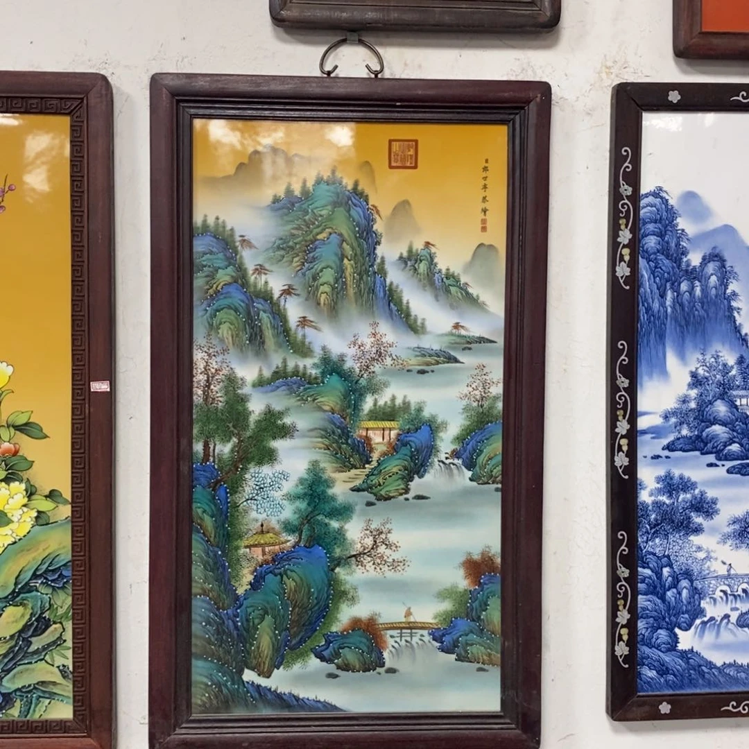 瓷片90*52 景德镇瓷板画柴窑烧制
