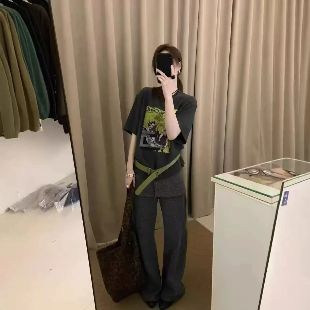 【甜y】设计款屁帘微喇裤