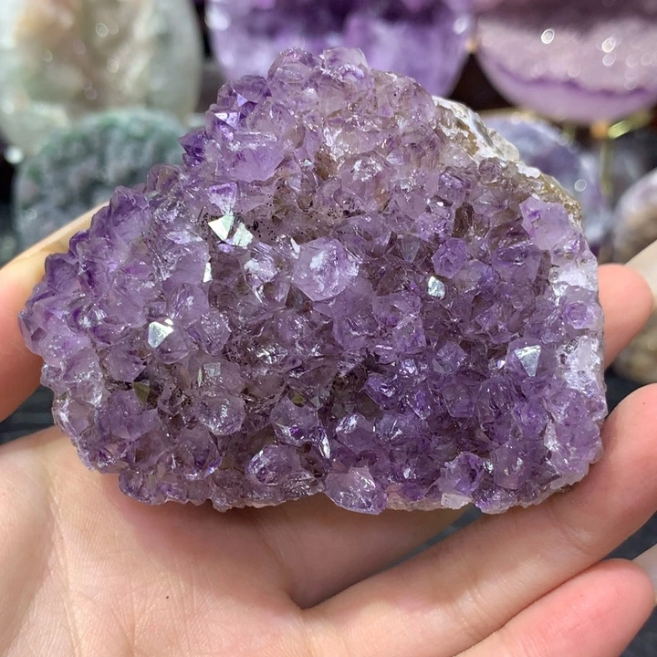 珠宝半成品紫晶未镶嵌福利晶花