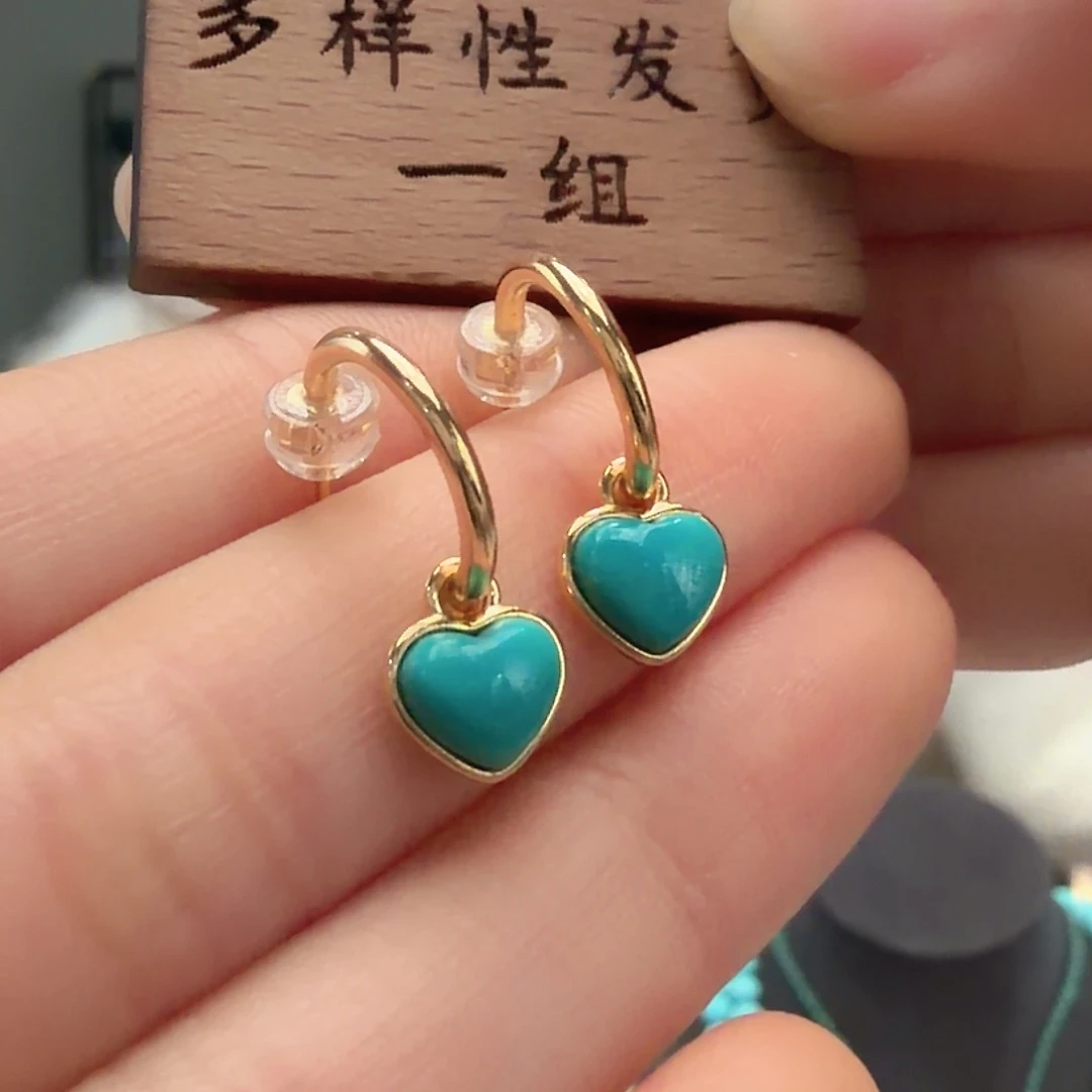 绿松石银S925镶嵌颈饰