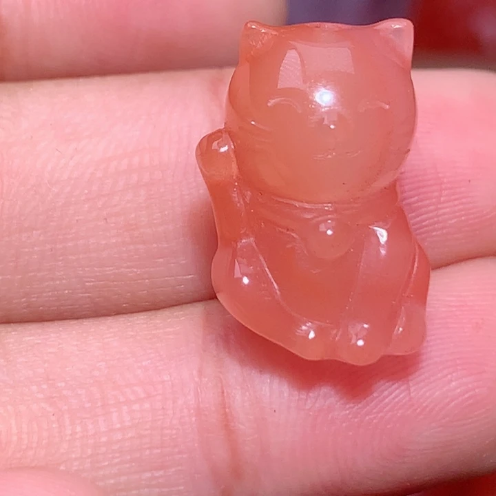 南红玛瑙未镶嵌南红招财猫