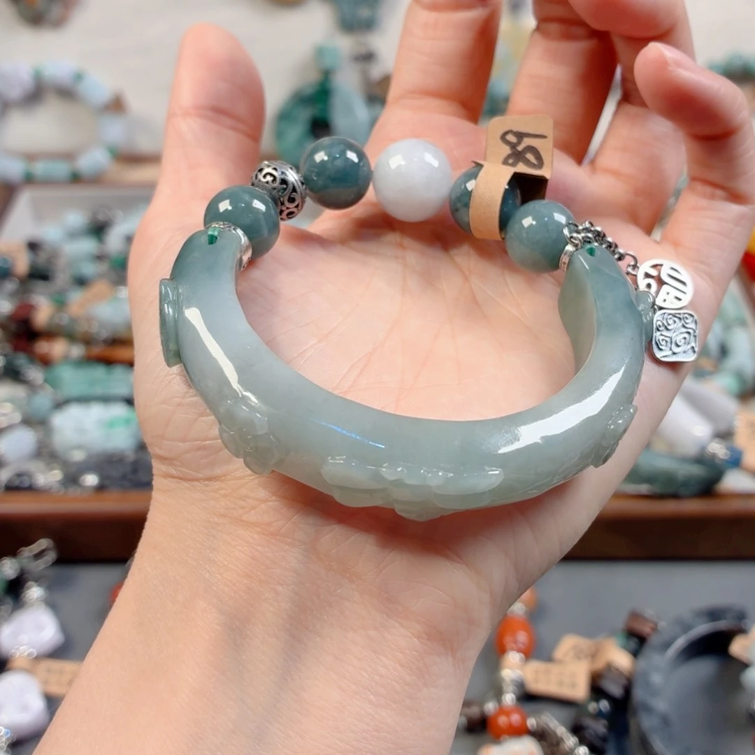 未镶嵌手链翡翠谭*国手串