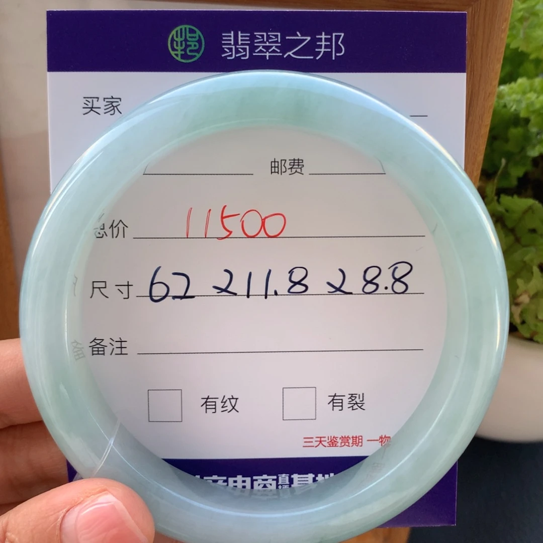 翡翠未镶嵌手镯翡翠手镯晴蓝