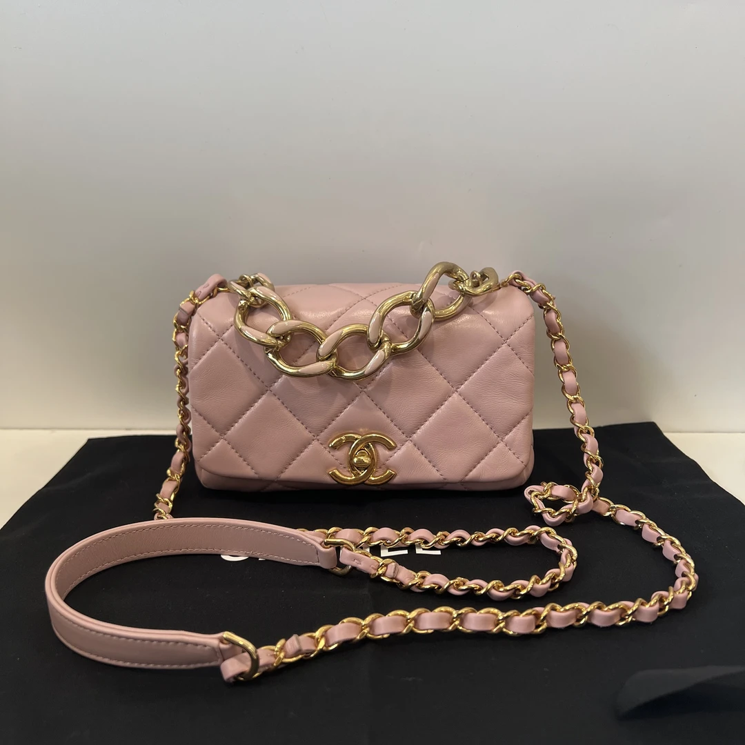 Chanel/香奈儿 斜挎包 樱花粉 wd6038/2505