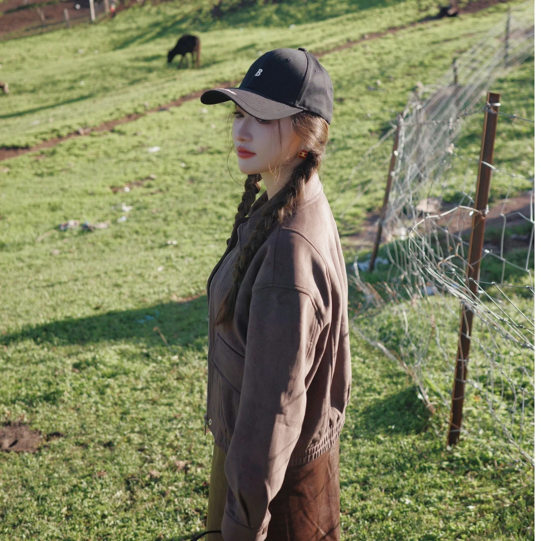 【百老汇外套 】进口绒面复古翻领拉链飞行员夹克WT43HYA001