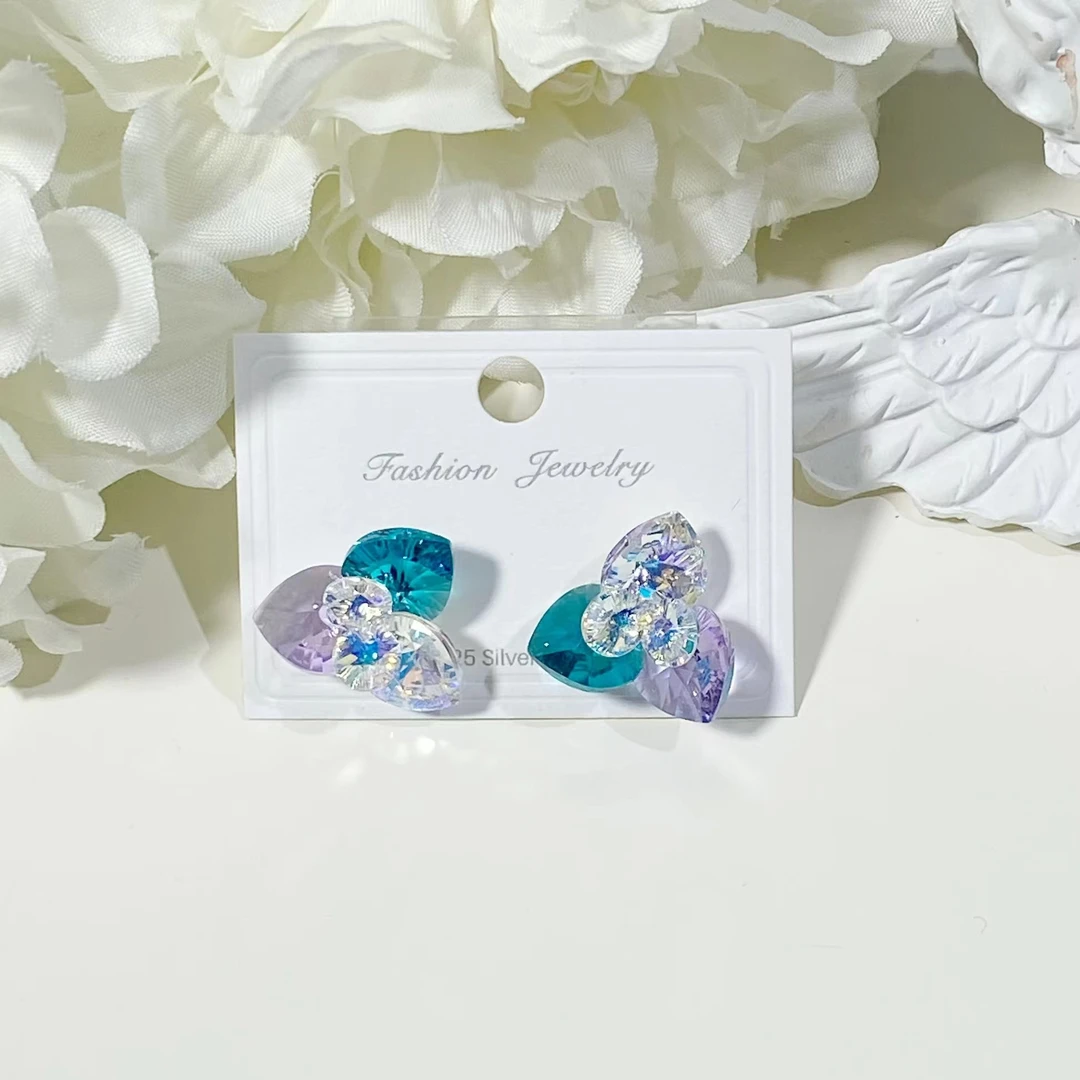 合金耳饰 EH982【施】三生花耳钉