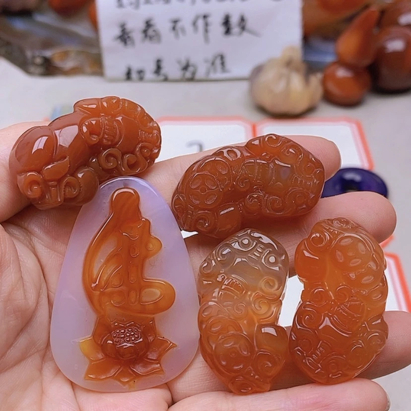 【闪购商品】未镶嵌玛瑙/玉髓珠宝半成品中***梦