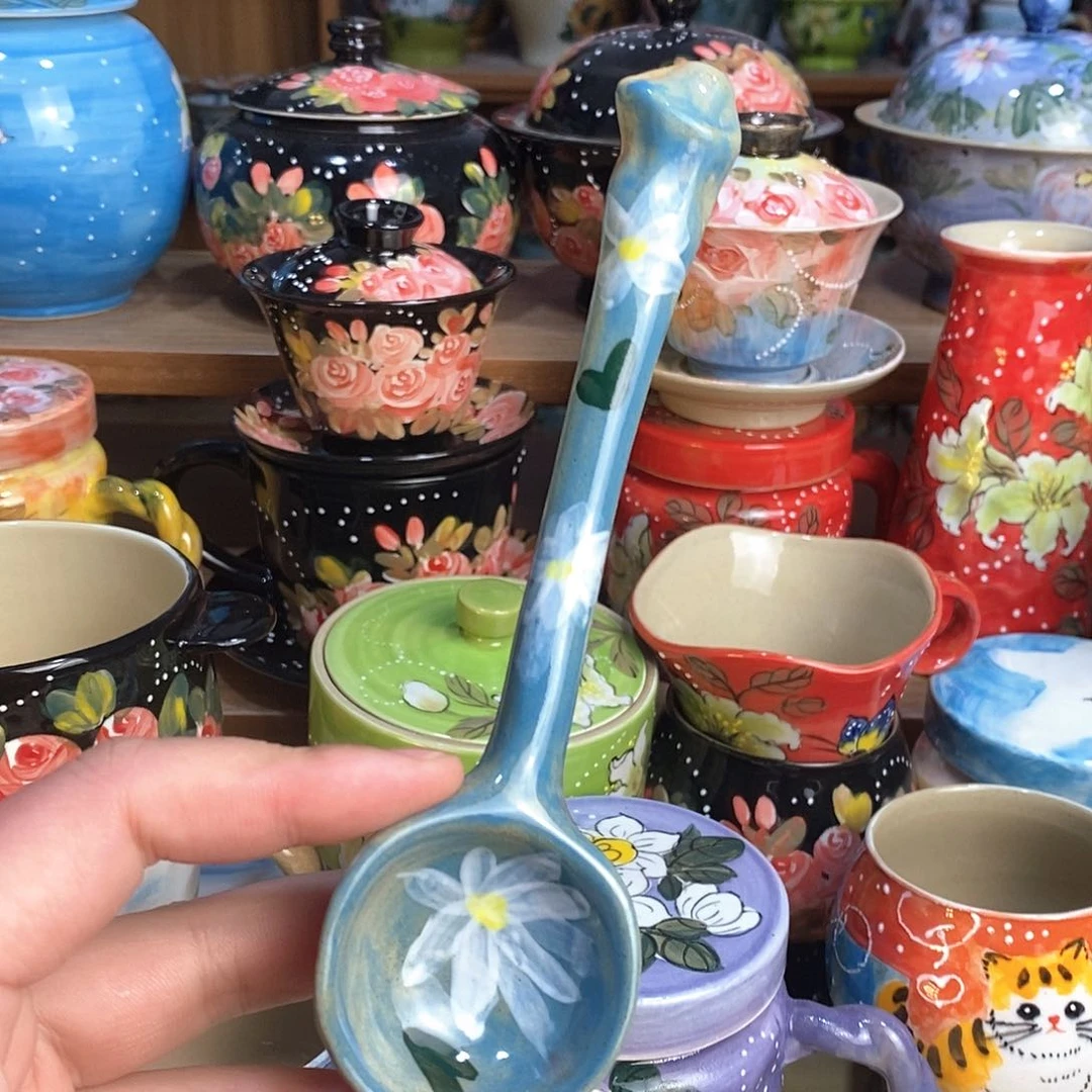 瓷片手绘陶瓷超赞的