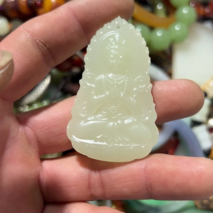 白***间玛瑙/玉髓合金颈饰