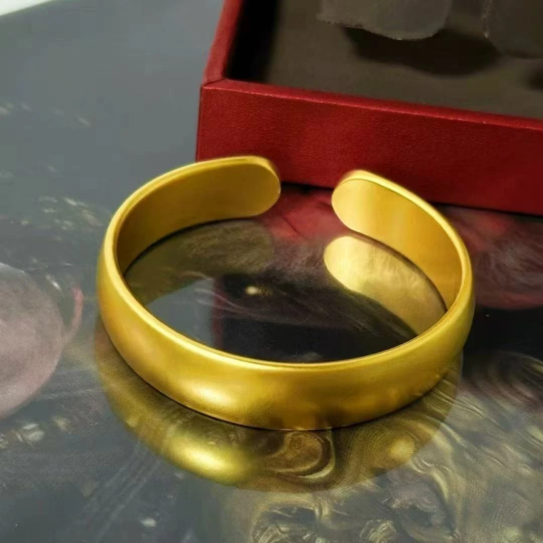 【丽姐甄选】国潮风时尚百搭大气复古款 合金开口宽版手镯（ZL77166）