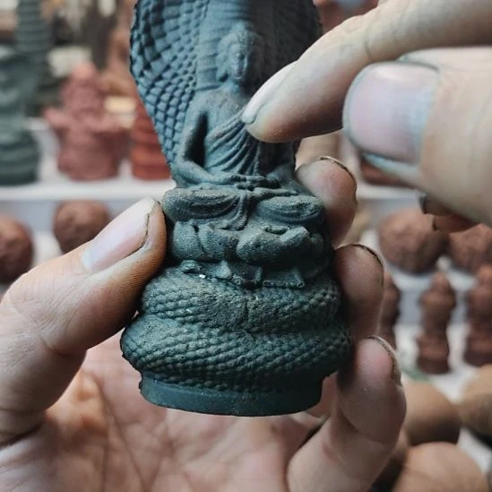 泥塑蓝药师香方蛇佛香塑一尊全品