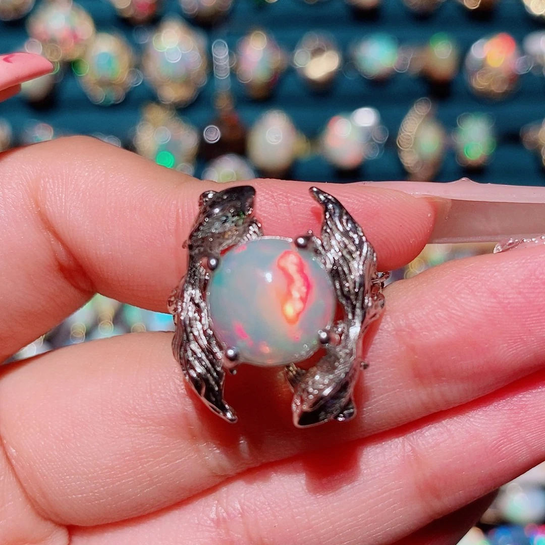 欧泊银S925镶嵌戒指