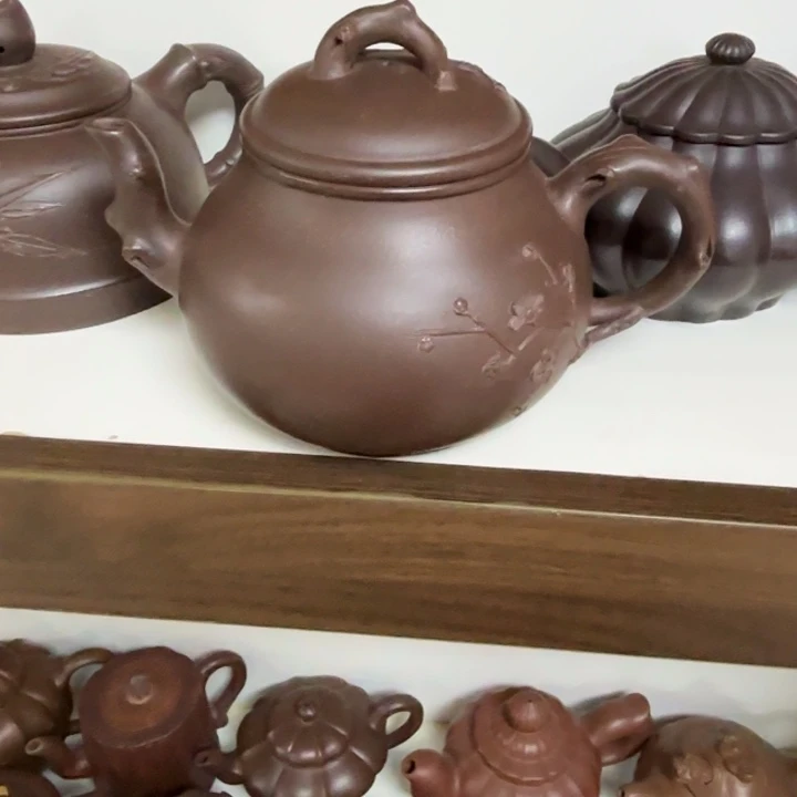 茶壶紫砂紫泥手工制作