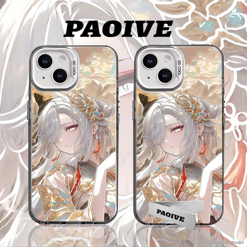 原神创意适用苹果华为vivoiPhone小米三星防摔彩银手机壳