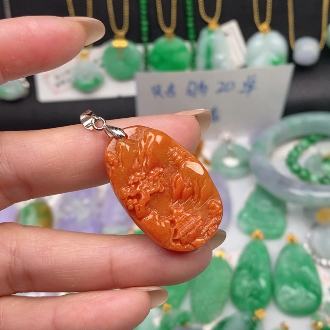 翡翠未镶嵌吊坠(不含链)