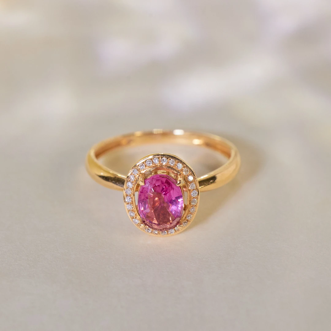 【歪歪】碧玺戒指*18K金镶嵌（多样性发一）XB-S9836