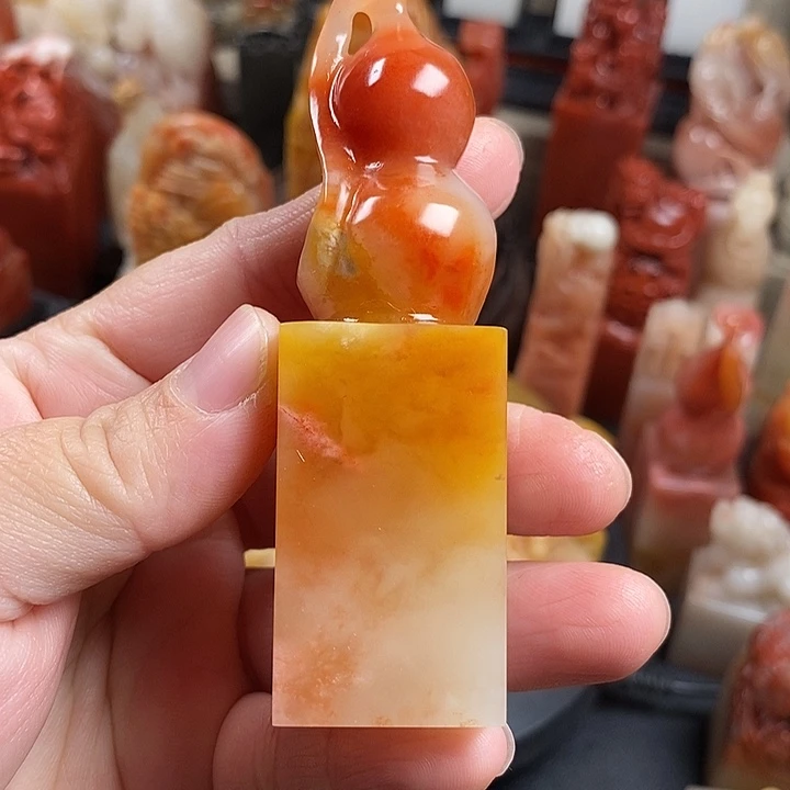 石材老挝石印章，杜陵体