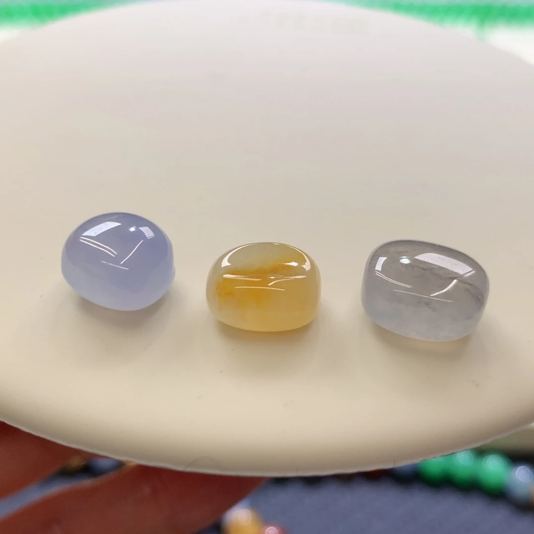 定制翡翠未镶嵌 毛货抛光定制 冰种随形一套