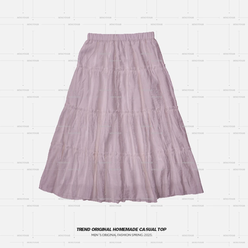 【裙装系列】 蛋糕裙定制色 桃花皱半身裙 高腰休闲风