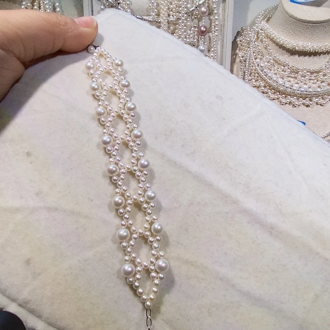 非金属925银纯银编织手链