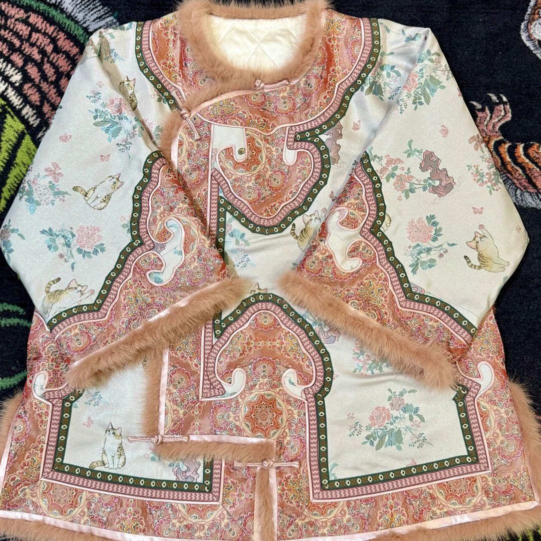 【山石猫咪】上下如意款螺钿宋锦