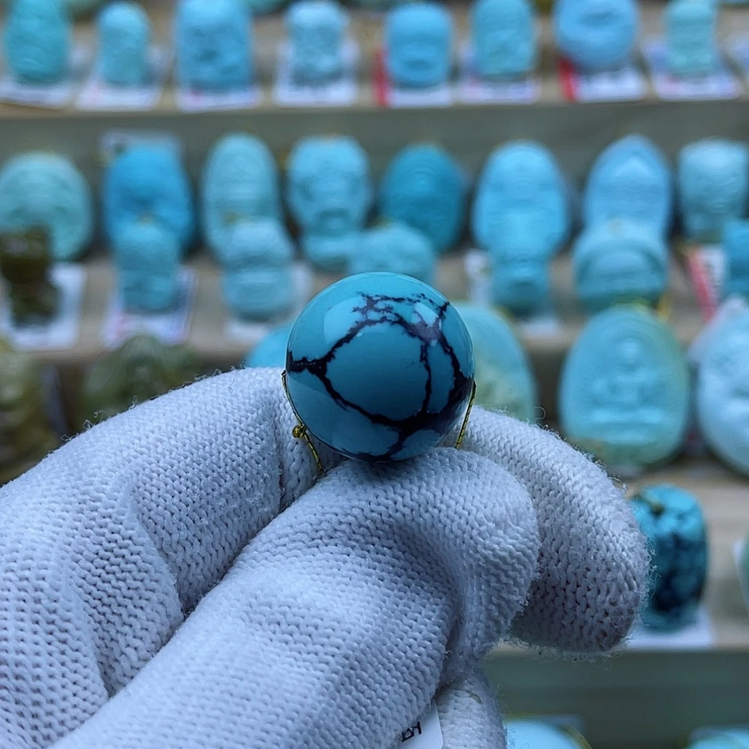 绿松石未镶嵌珠宝奇石18mm