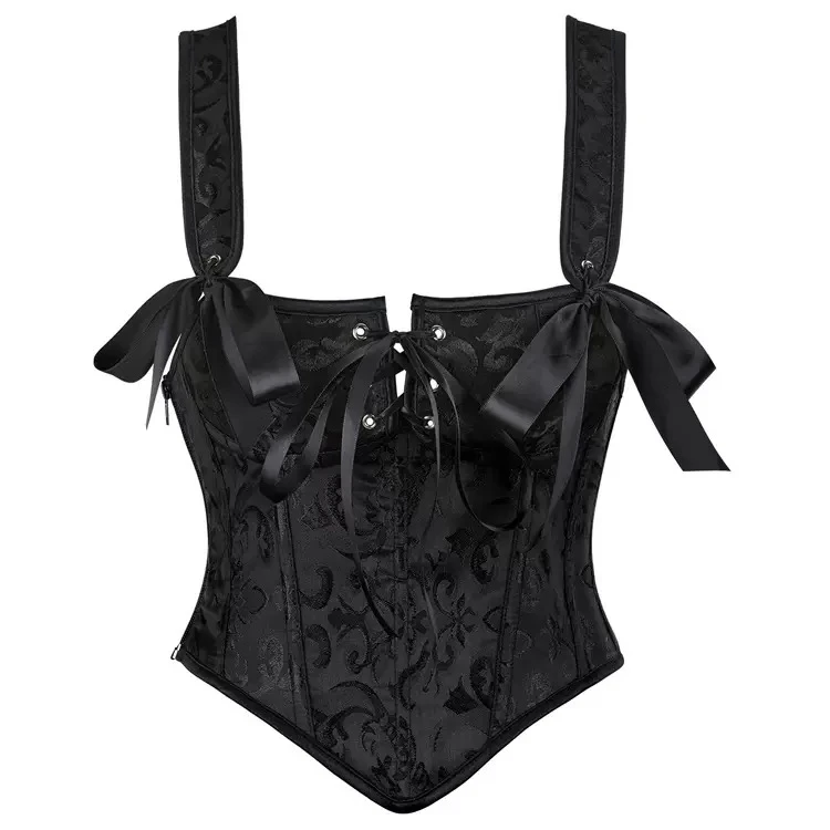 燎原岛【甜心辣妹】大码吊带蝴蝶结鱼骨胸衣辣妹绑带夏天