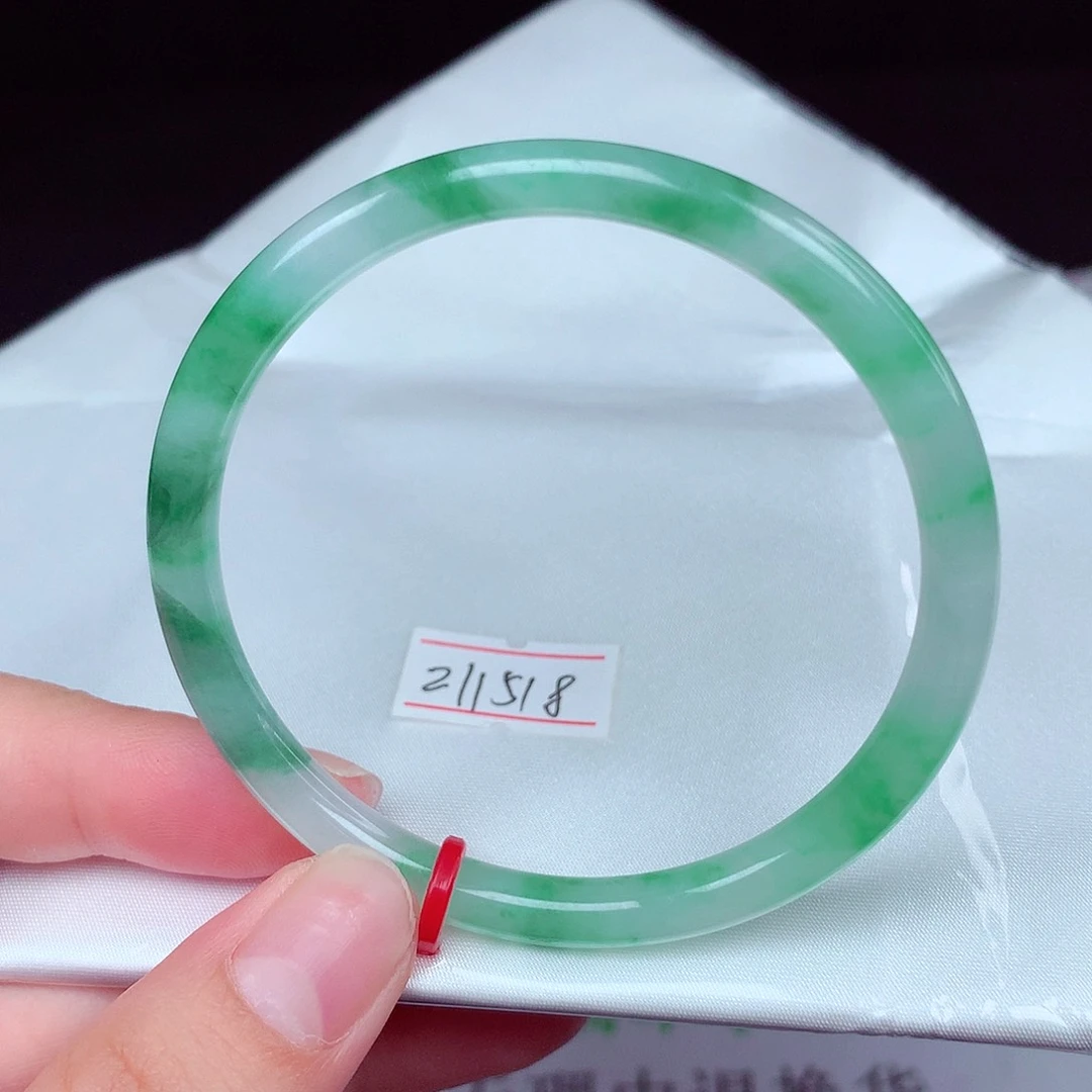 翡翠手镯未镶嵌美人叮当54.55