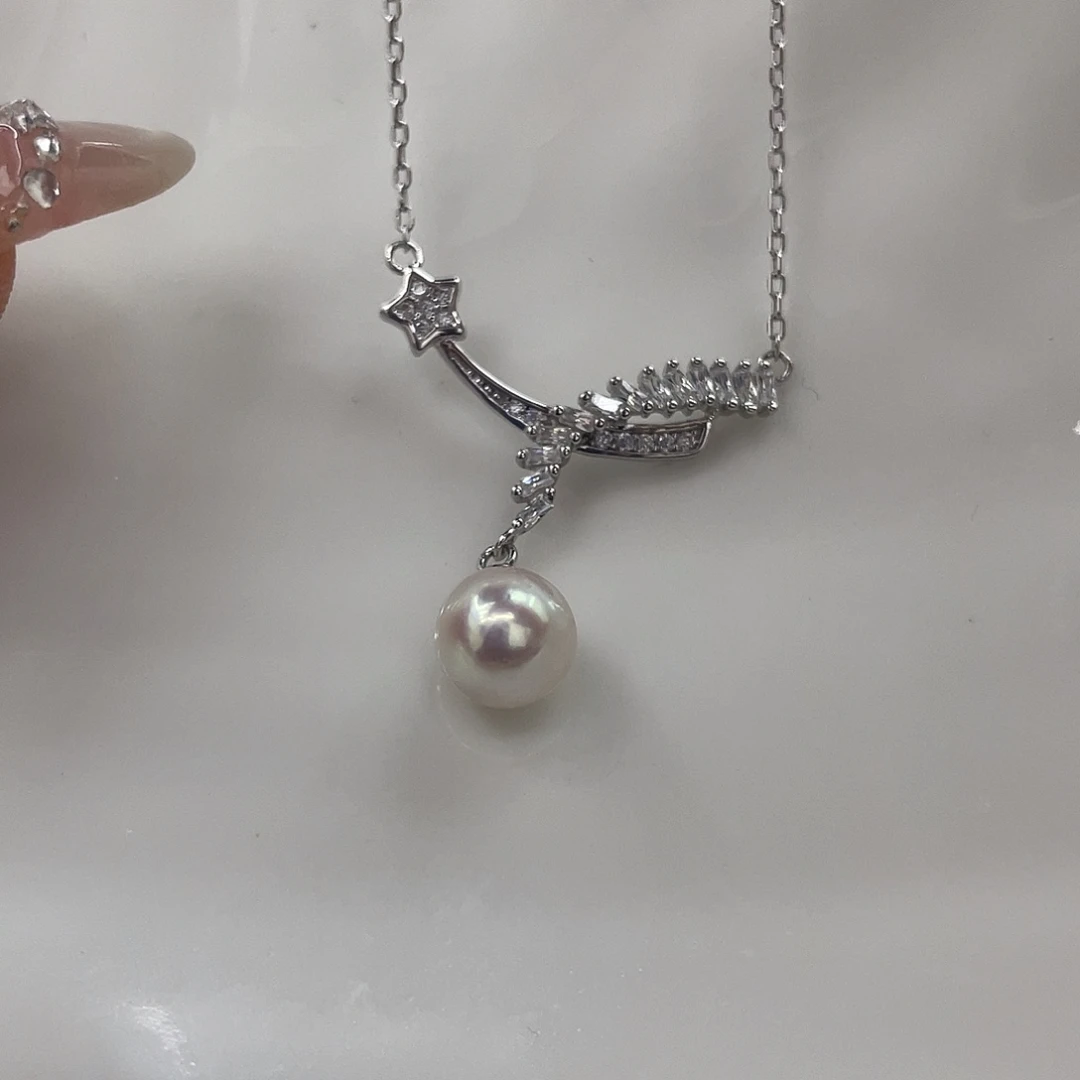 银S925镶嵌海水珍珠手绳