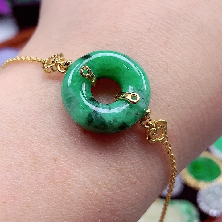 翡翠银S925镶嵌颈饰翡翠