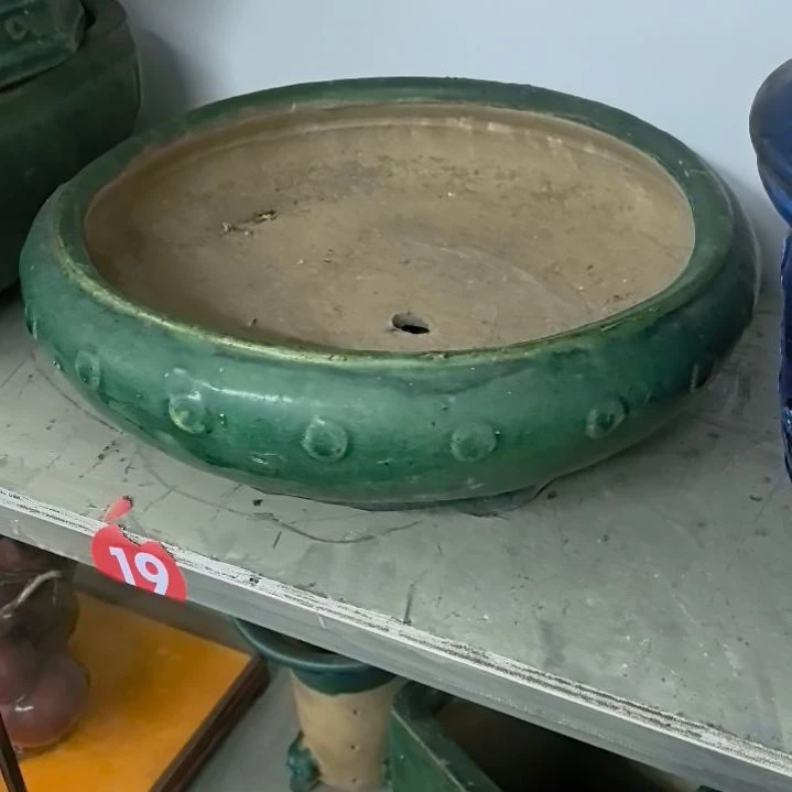 青花瓷感*石湾公仔花盆一个