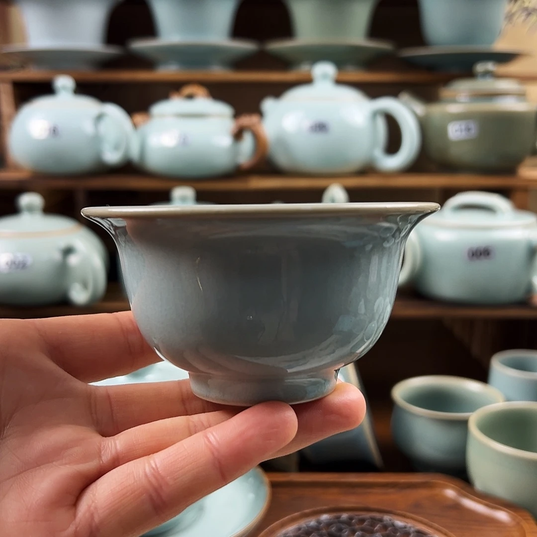 天青釉水压手杯赵琳省工