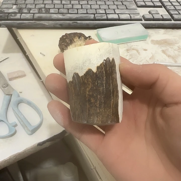 小*点养殖鹿角雕刻。骨制品