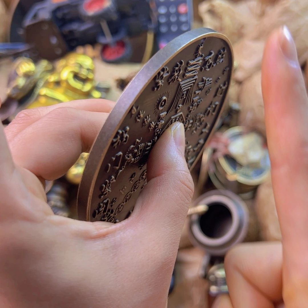 原矿风磨铜铜镜一个