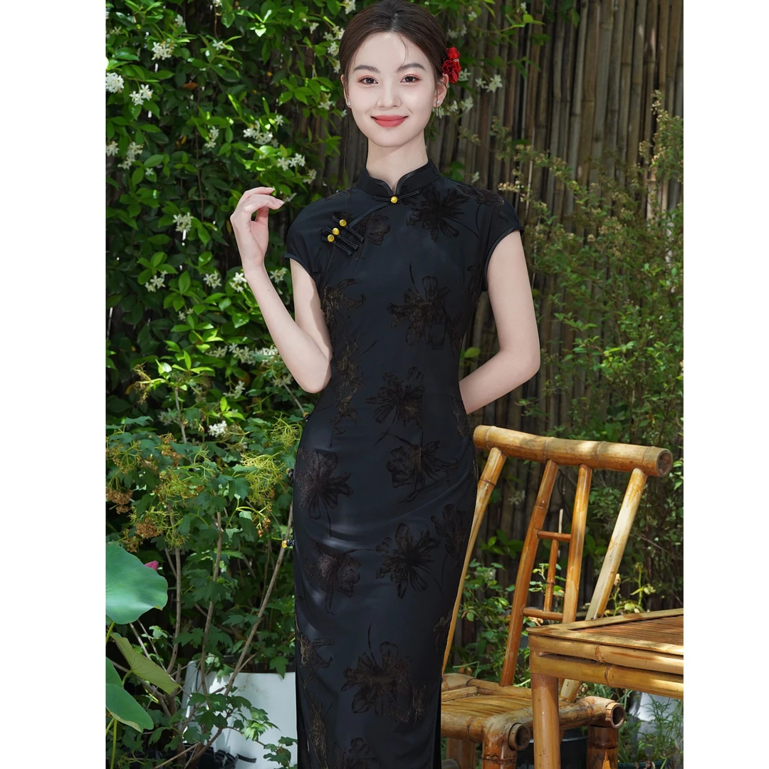 【光辉岁月】中国风文艺复古夏季日常旗袍立领显瘦修身单层衣长120