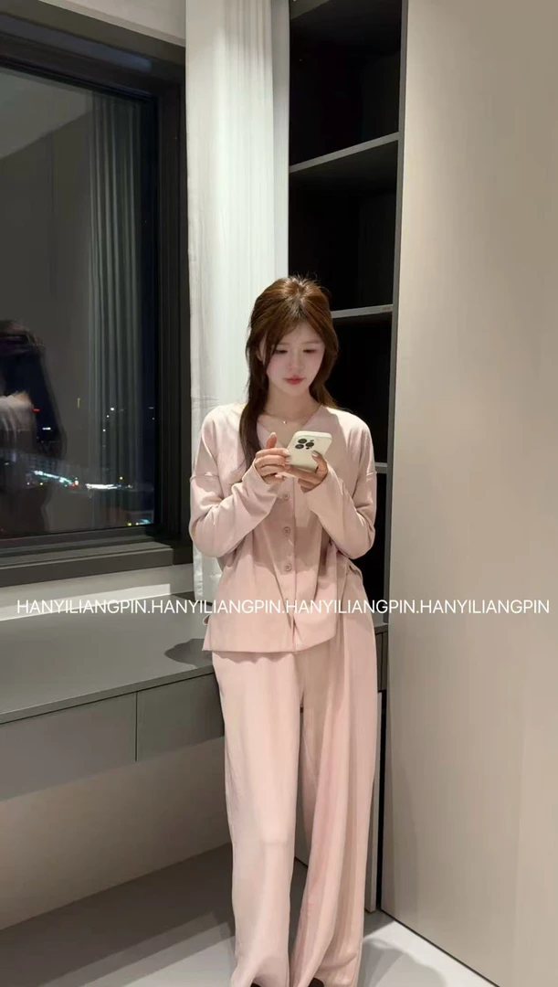 【家居服】简约德绒磨毛家居两件套