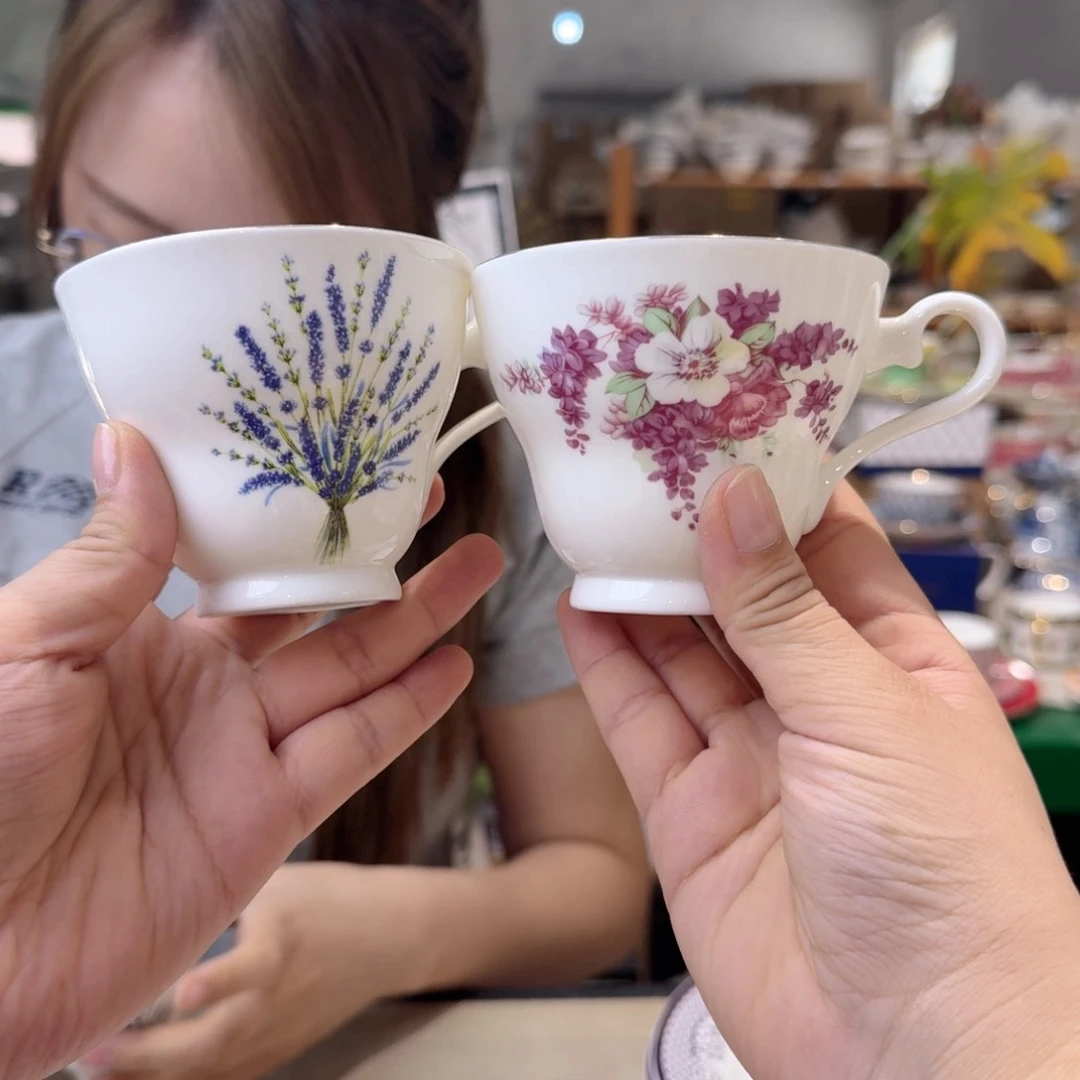 瓷浮力2只220ml咖啡杯浮力微瑕