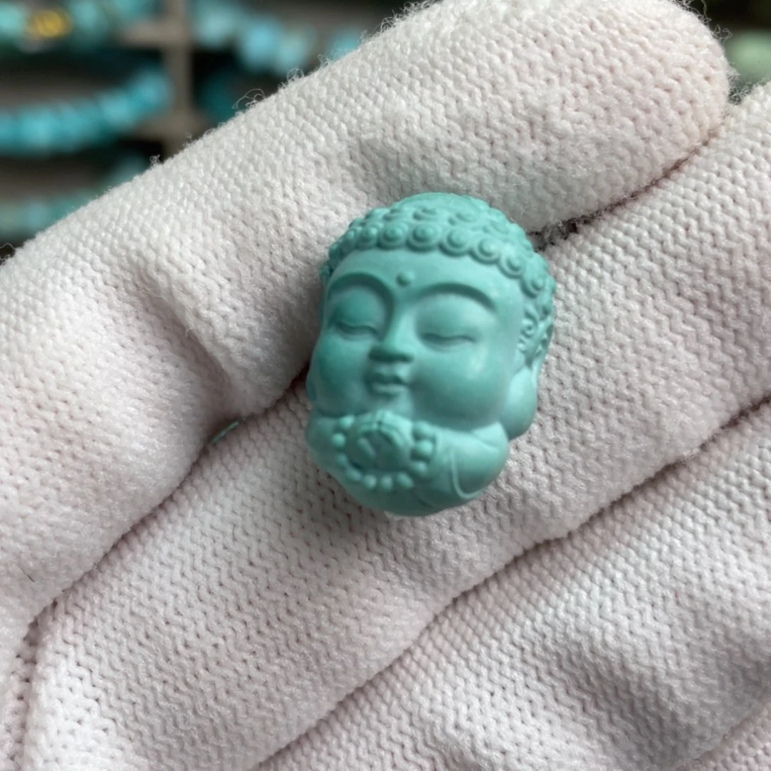 绿松石未镶嵌宝宝佛